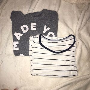 Women’s T Graphic T Shirt and Stripped Shirt